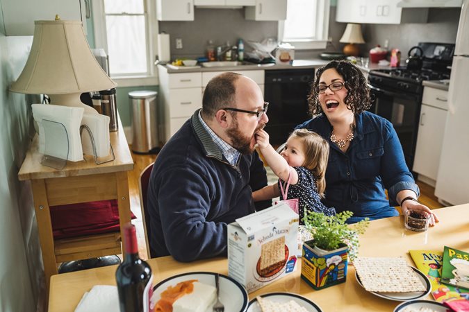 family at table